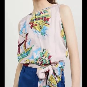 Anthropology size Large San Francisco Postcards Sleeveless Blouse Brand: Tiny